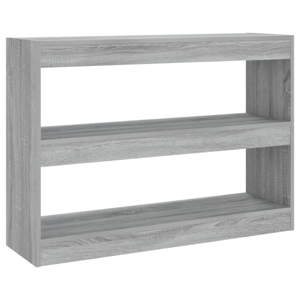 vidaXL Bokhylla/Rumsavdelare grå sonoma-ek 100x30x72 cm