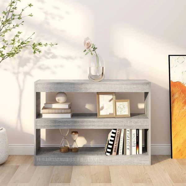 vidaXL Kirjahylly/tilanjakaja harmaa Sonoma 100x30x72 cm