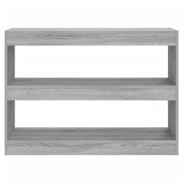 vidaXL Kirjahylly/tilanjakaja harmaa Sonoma 100x30x72 cm