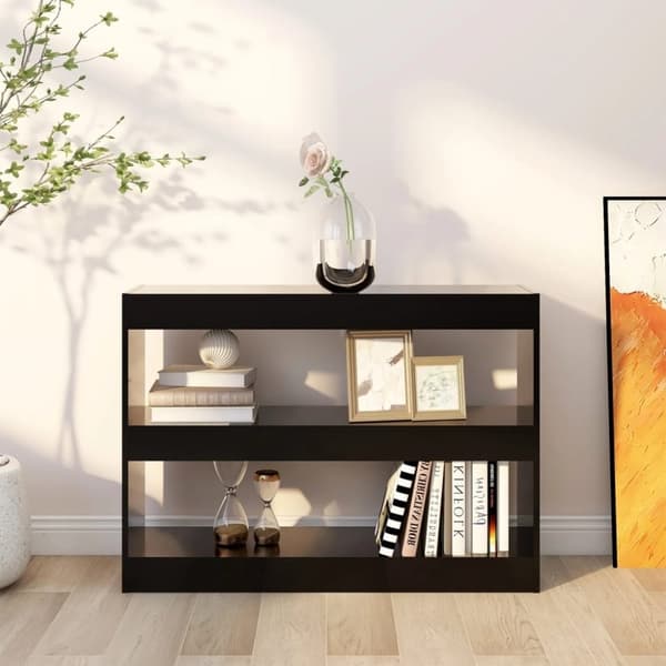 vidaXL Bokhylle/romdeler svart 100x30x72 cm
