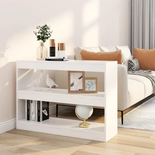 vidaXL bogreol/rumdeler 100x30x72 cm hvid