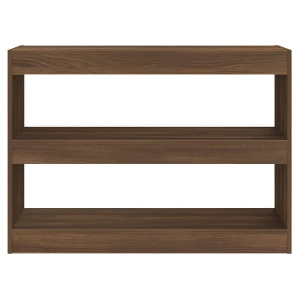 vidaXL bogreol/rumdeler 100x30x72 cm brun egetræ