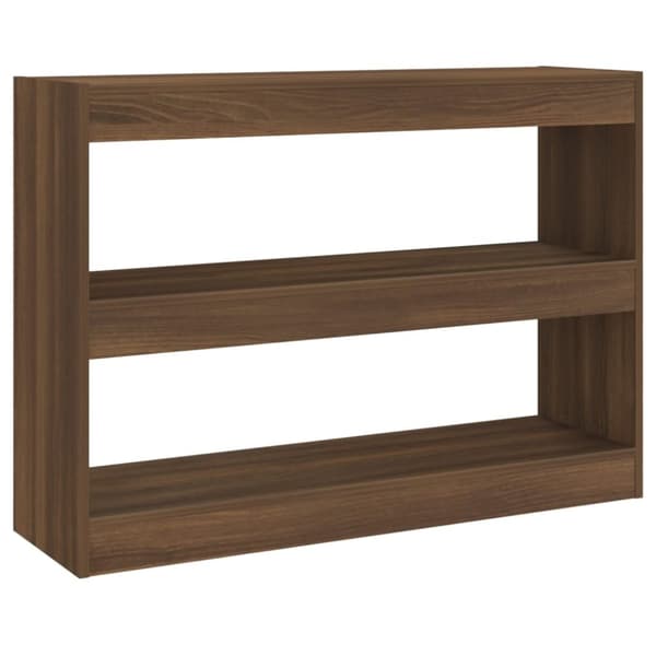vidaXL bogreol/rumdeler 100x30x72 cm brun egetræ