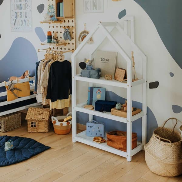 Montessori Öppen Leksakshylla för Barn – Bokhylla & Förvaringshylla i Barnrummet