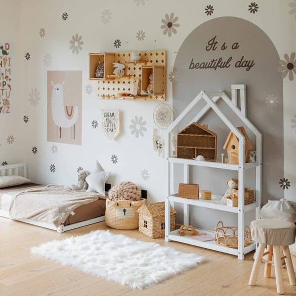 Montessori Öppen Leksakshylla för Barn – Bokhylla & Förvaringshylla i Barnrummet