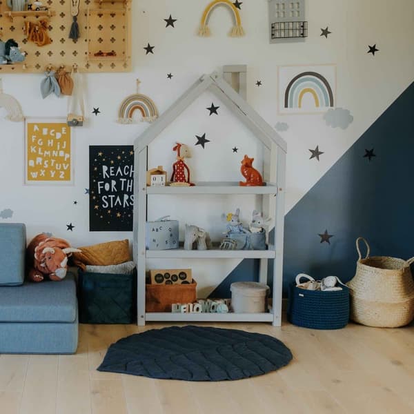 Montessori Öppen Leksakshylla för Barn – Bokhylla & Förvaringshylla i Barnrummet