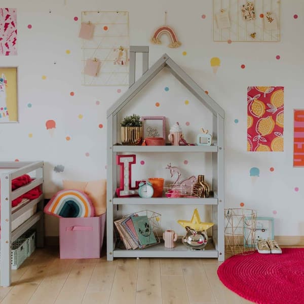 Montessori Öppen Leksakshylla för Barn – Bokhylla & Förvaringshylla i Barnrummet