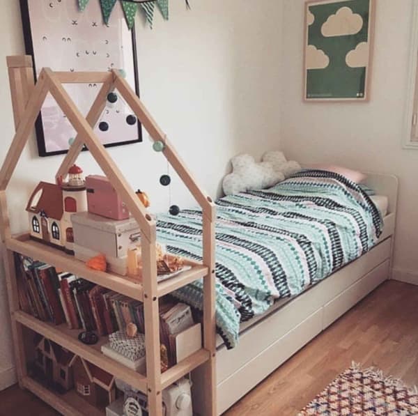 Montessori Öppen Leksakshylla för Barn – Bokhylla & Förvaringshylla i Barnrummet