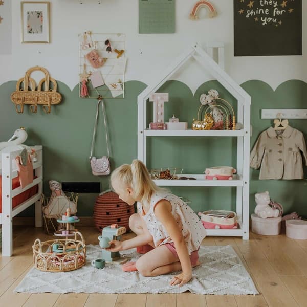 Montessori Öppen Leksakshylla för Barn – Bokhylla & Förvaringshylla i Barnrummet