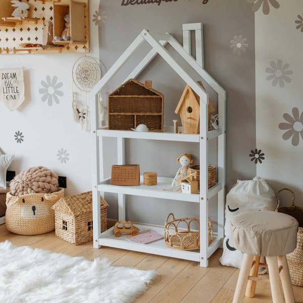 Montessori Öppen Leksakshylla för Barn – Bokhylla & Förvaringshylla i Barnrummet
