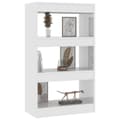 Miniatyrbillede 4 af 10: vidaXL bogskab/rumdeler 60x30x103 cm spånplade hvid højglans