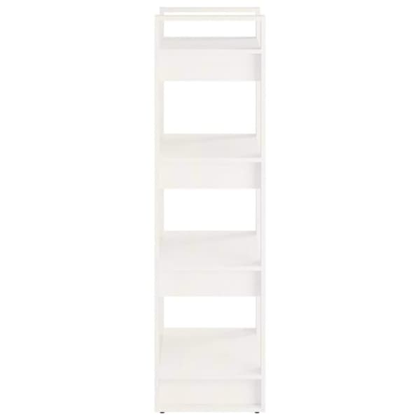 vidaXL bogreol/rumdeler 60x35x125 cm massivt træ hvid