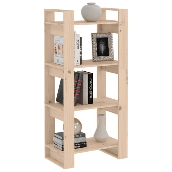 vidaXL bogreol/rumdeler 60x35x125 cm massivt træ