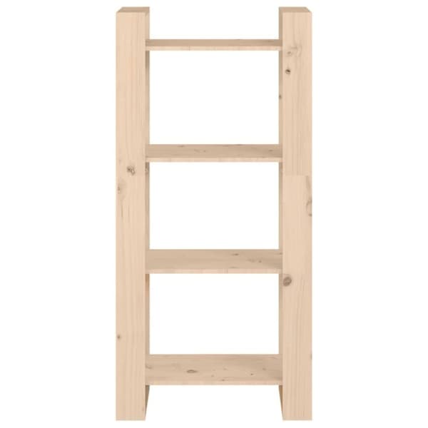 vidaXL bogreol/rumdeler 60x35x125 cm massivt træ