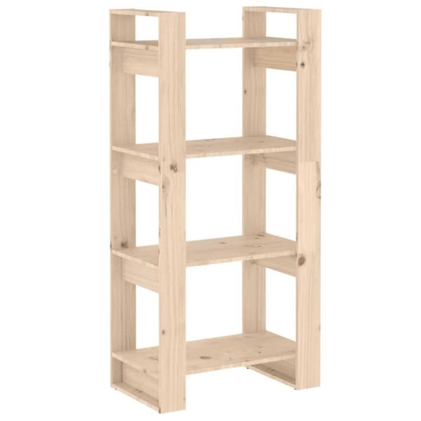 vidaXL bogreol/rumdeler 60x35x125 cm massivt træ