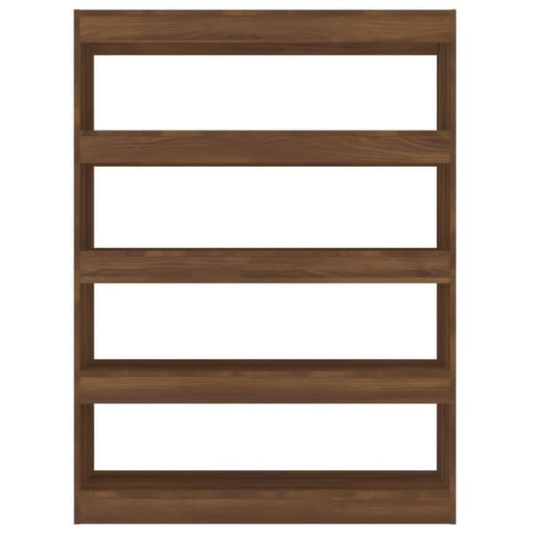 vidaXL bogreol/rumdeler 100x30x135 cm brun egetræ