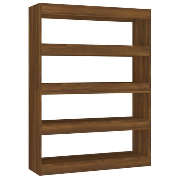 vidaXL bogreol/rumdeler 100x30x135 cm brun egetræ