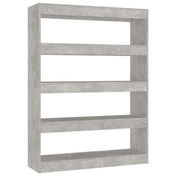 vidaXL bogreol/rumdeler 100x30x135 cm betongrå