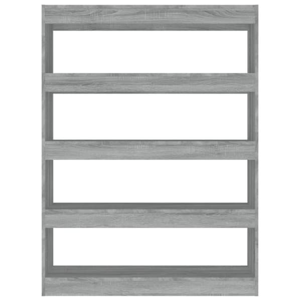 vidaXL bogreol/rumdeler 100x30x135 cm grå sonoma-eg