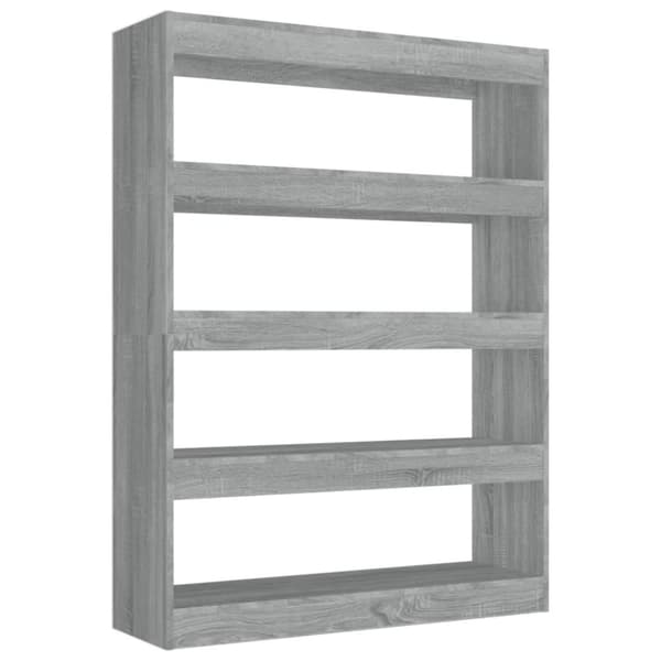 vidaXL bogreol/rumdeler 100x30x135 cm grå sonoma-eg