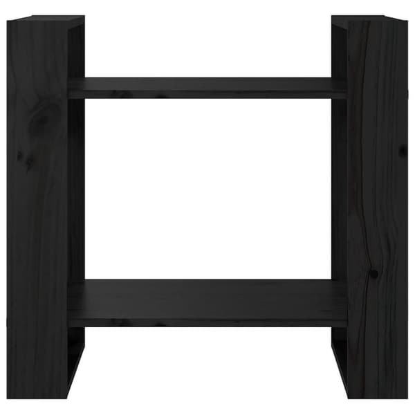 vidaXL bogreol/rumdeler 60x35x57 cm massivt fyrretræ sort