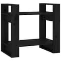 Miniatyrbillede 1 af 11: vidaXL bogreol/rumdeler 60x35x57 cm massivt fyrretræ sort