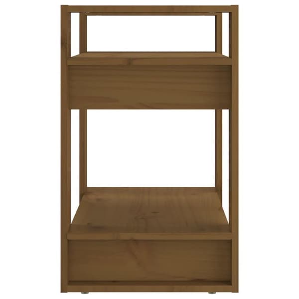 vidaXL bogreol/rumdeler 60x35x57 cm massivt fyrretræ gyldenbrun