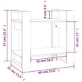 Miniatyrbild 8 av 11: vidaXL Bokhylla/rumsavdelare svart 60x35x57 cm massiv furu