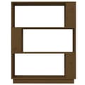 Miniatyrbild 5 av 11: vidaXL Bokhylla/rumsavdelare honungsbrun 80x25x101 cm massivt trä