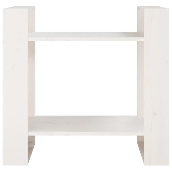 vidaXL bogreol/rumdeler 60x35x57 cm massivt fyrretræ hvid