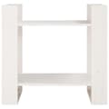 Miniatyrbillede 6 af 11: vidaXL bogreol/rumdeler 60x35x57 cm massivt fyrretræ hvid