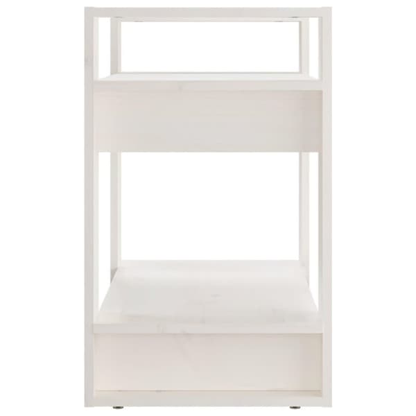 vidaXL bogreol/rumdeler 60x35x57 cm massivt fyrretræ hvid