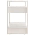 Miniatyrbillede 7 af 11: vidaXL bogreol/rumdeler 60x35x57 cm massivt fyrretræ hvid