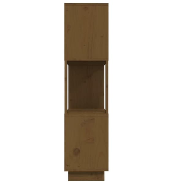 vidaXL bogreol/rumdeler 80x25x101 cm massivt fyrretræ gyldenbrun