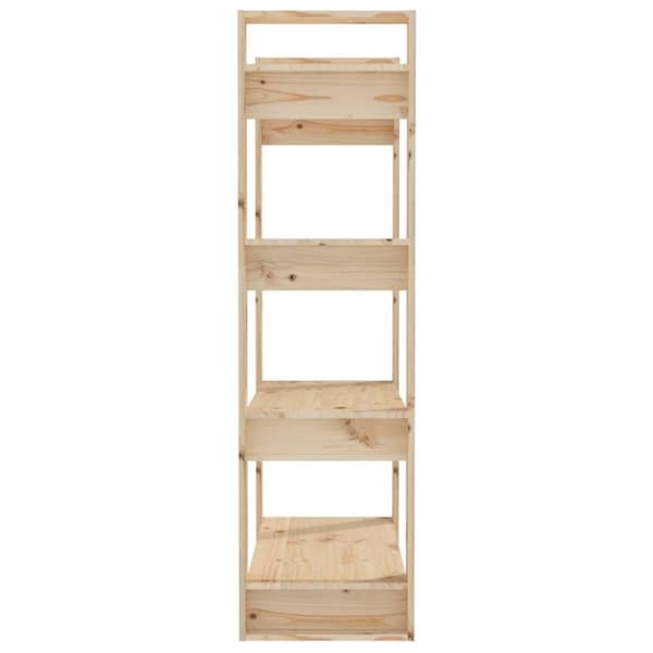 vidaXL bogreol/rumdeler 80x35x125 cm massivt fyrretræ
