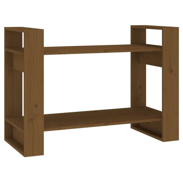 vidaXL bogreol/rumdeler 80x35x56,5 cm massivt fyrretræ gyldenbrun