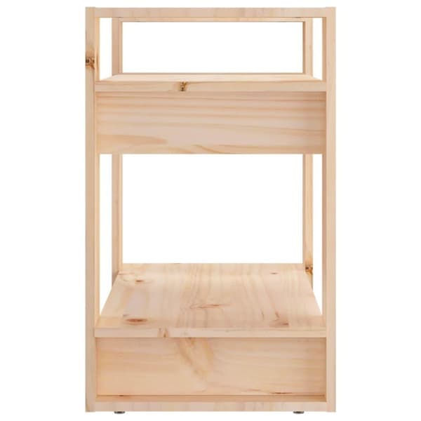 vidaXL Bokhylla/rumsavdelare 60x35x57 cm massiv furu