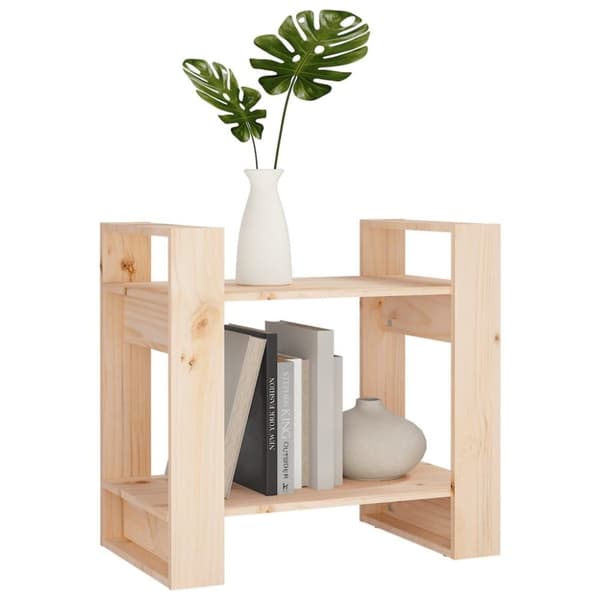 vidaXL Bokhylla/rumsavdelare 60x35x57 cm massiv furu