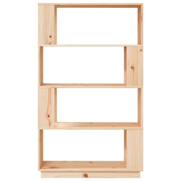 vidaXL Bokhylle/romdeler 80x25x132 cm heltre furu