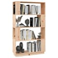 Miniatyrbilde 5 av 10: vidaXL Bokhylle/romdeler 80x25x132 cm heltre furu