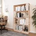 Miniatyrbilde 6 av 10: vidaXL Bokhylle/romdeler 80x25x132 cm heltre furu