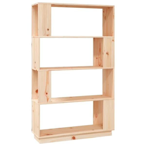 vidaXL Bokhylle/romdeler 80x25x132 cm heltre furu