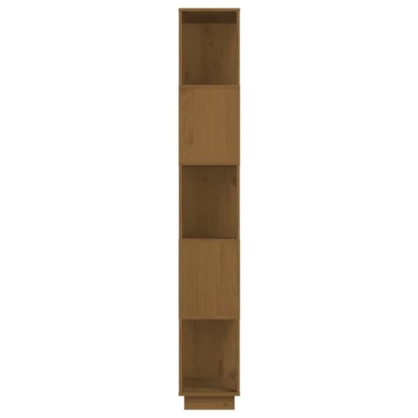 vidaXL Bokhylle/romdeler honningbrun 80x25x163,5 cm heltre