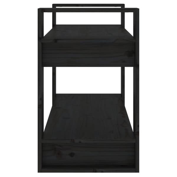 vidaXL bogreol/rumdeler 80x35x56,5 cm massivt fyrretræ sort
