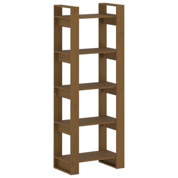 vidaXL bogreol/rumdeler 60x35x160 cm massivt træ gyldenbrun