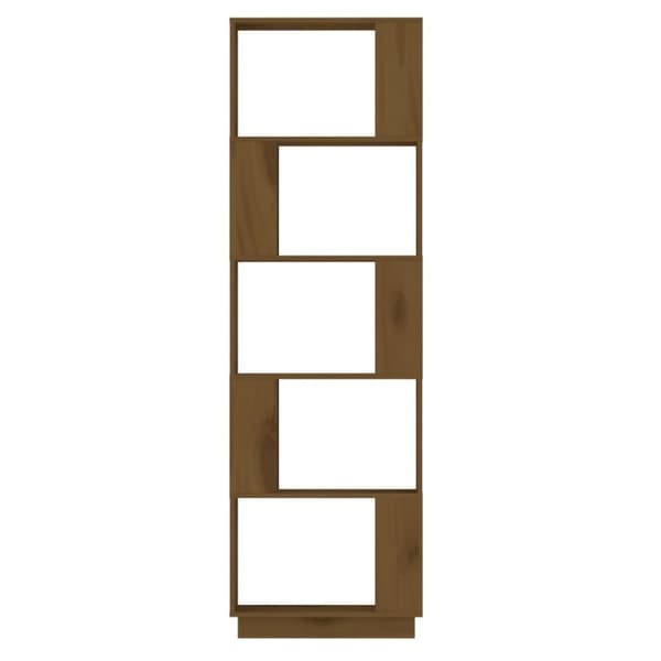vidaXL bogreol/rumdeler 51x25x163,5 cm massivt fyrretræ gyldenbrun