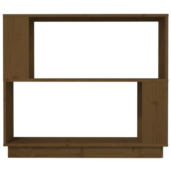 vidaXL bogreol/rumdeler 80x25x70 cm massivt fyrretræ gyldenbrun
