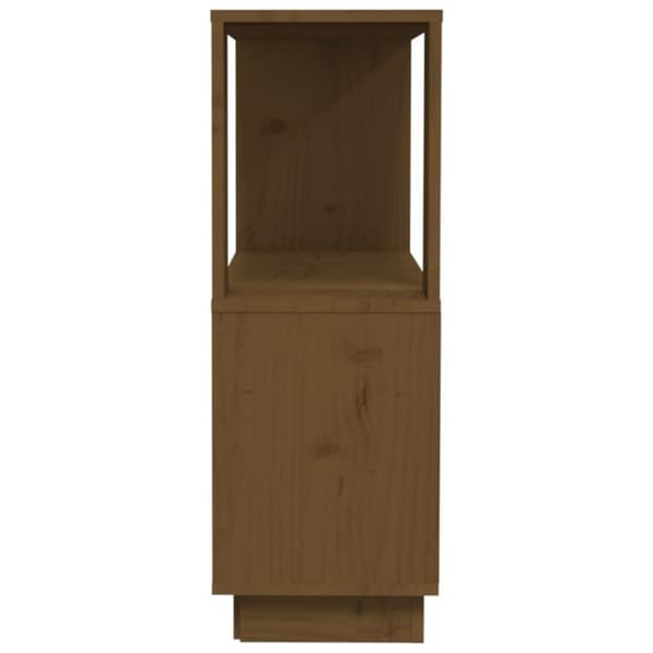 vidaXL bogreol/rumdeler 80x25x70 cm massivt fyrretræ gyldenbrun