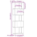 Pikkukuva 8 / 11: vidaXL Kirjahylly/tilanjakaja musta 51x25x163,5 cm täysi mänty