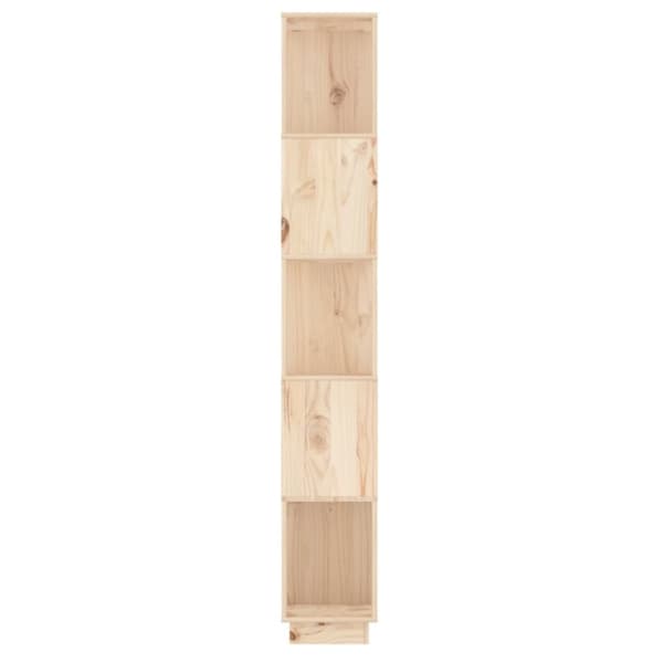 vidaXL bogreol/rumdeler 51x25x163,5 cm massivt fyrretræ